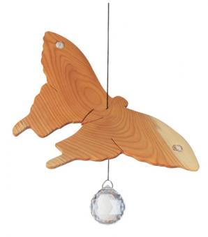 Harmonieobjekt MOBILE Schmetterling mit Kristall in den Flügeln 